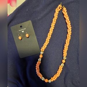 Coral And 583 Rose Gold Set